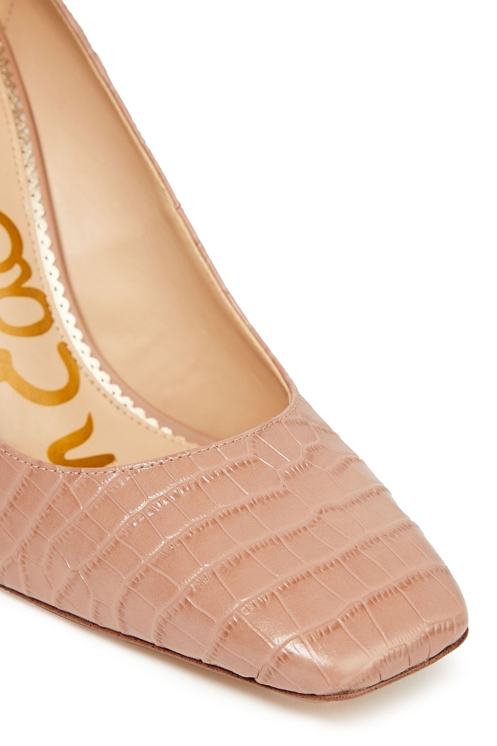 SAM EDELMAN Beth croc-effect leather pumps