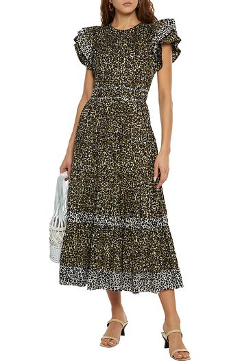 ulla johnson leopard dress