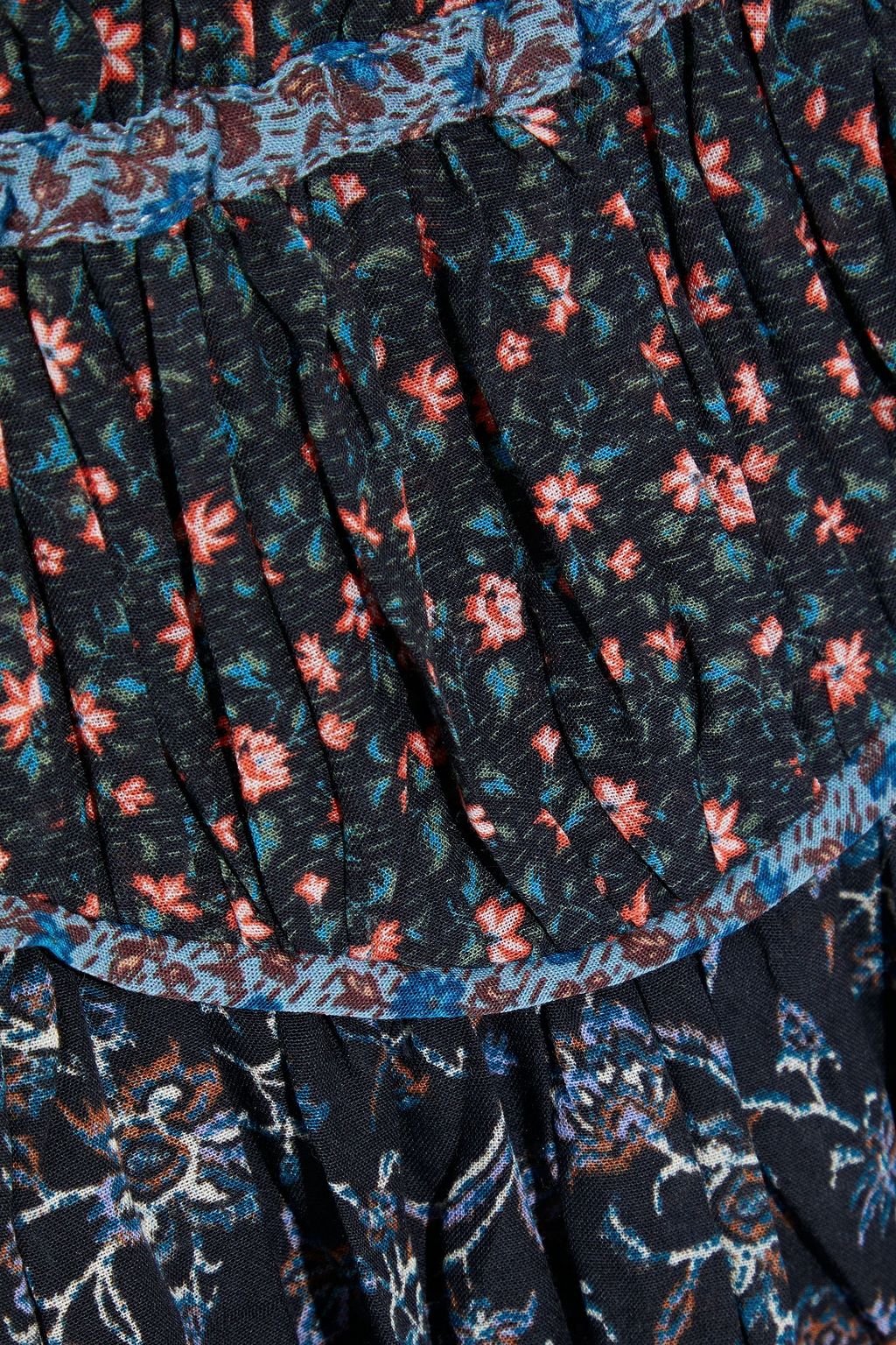 ULLA JOHNSON Odelia ruffle-trimmed floral-print cotton-blend midi dress