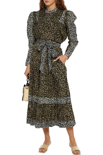 ulla johnson leopard dress