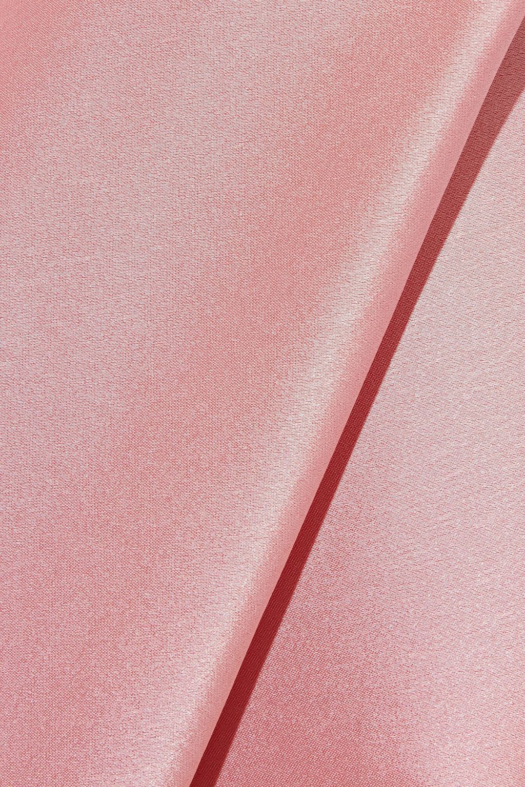 ALICE + OLIVIA Asymmetric wrap-effect satin skirt