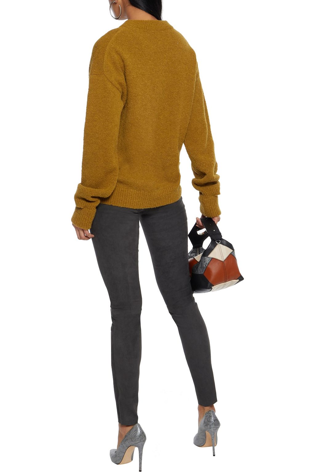 ALICE + OLIVIA Leggings aus Veloursleder