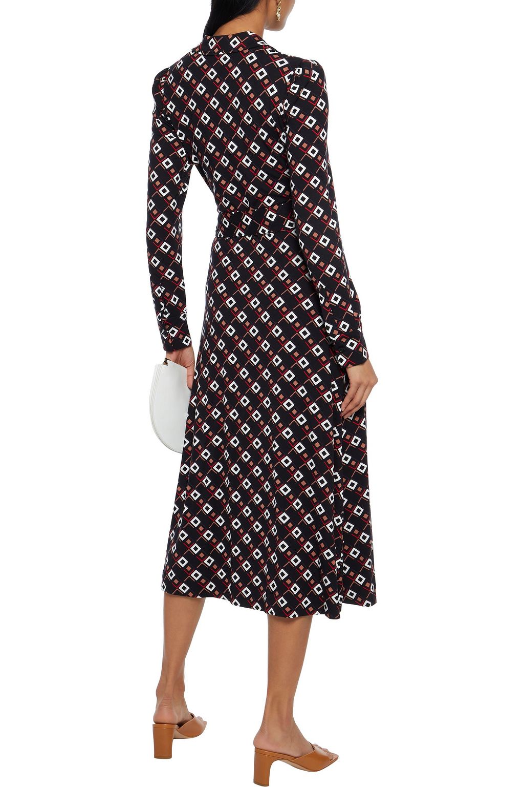 DIANE VON FURSTENBERG Sana wrap-effect printed stretch-jersey midi dress