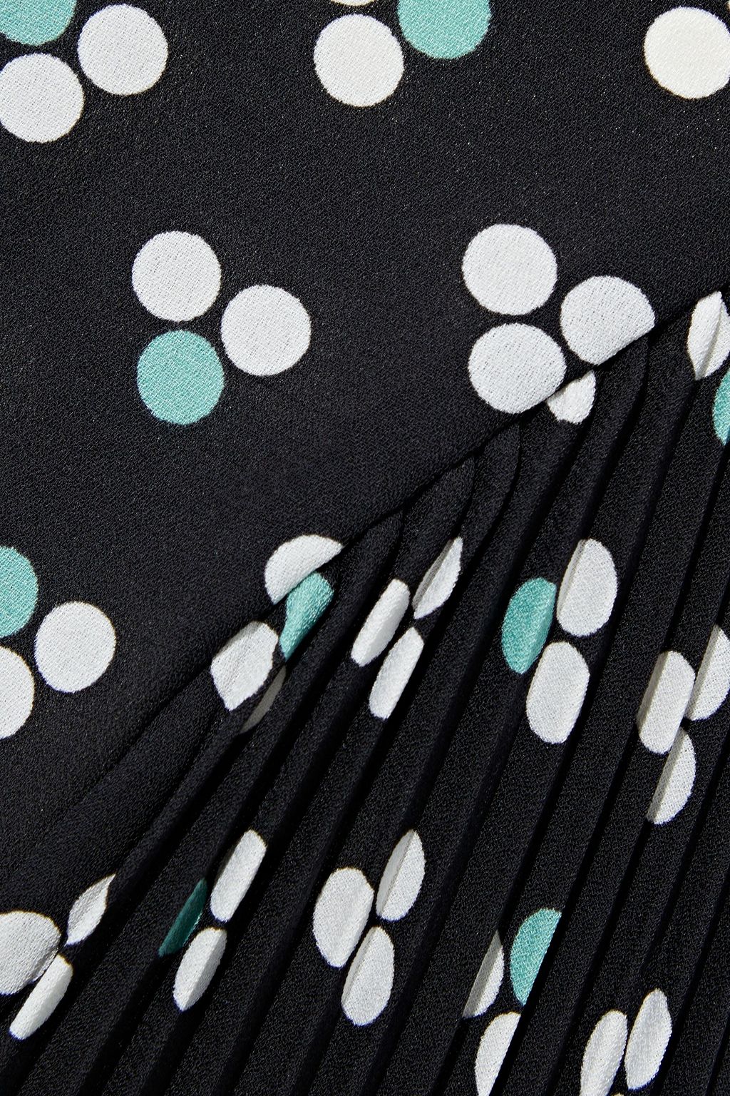 DIANE VON FURSTENBERG Ananya pleated polka-dot crepe midi skirt