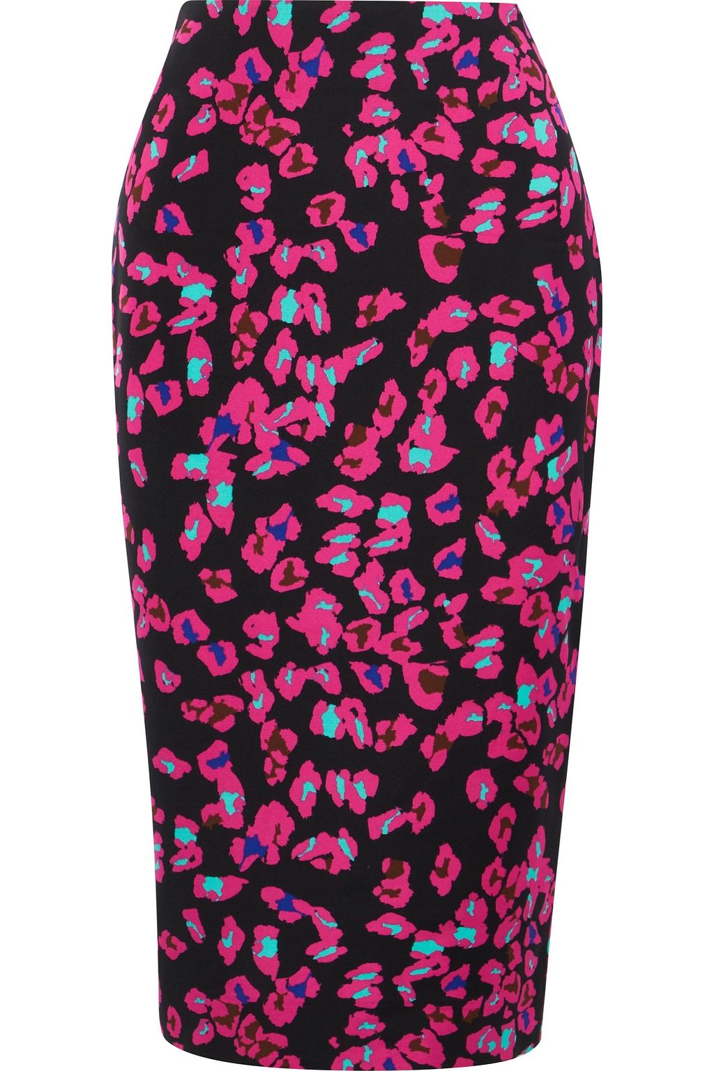 floral cotton spandex pencil skirt