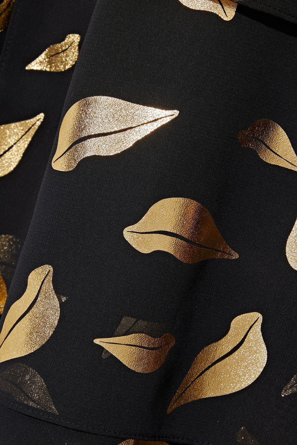 DIANE VON FURSTENBERG Mylah tiered metallic printed chiffon mini dress