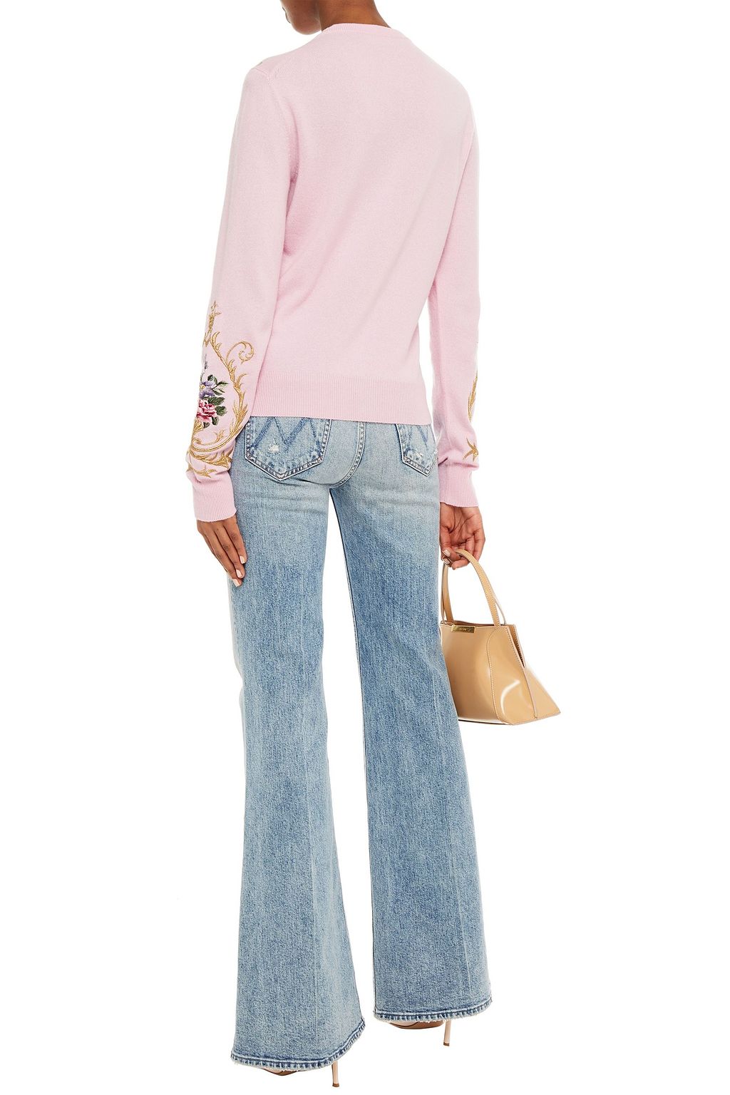 DOLCE&GABBANA Embroidered metallic cashmere cardigan