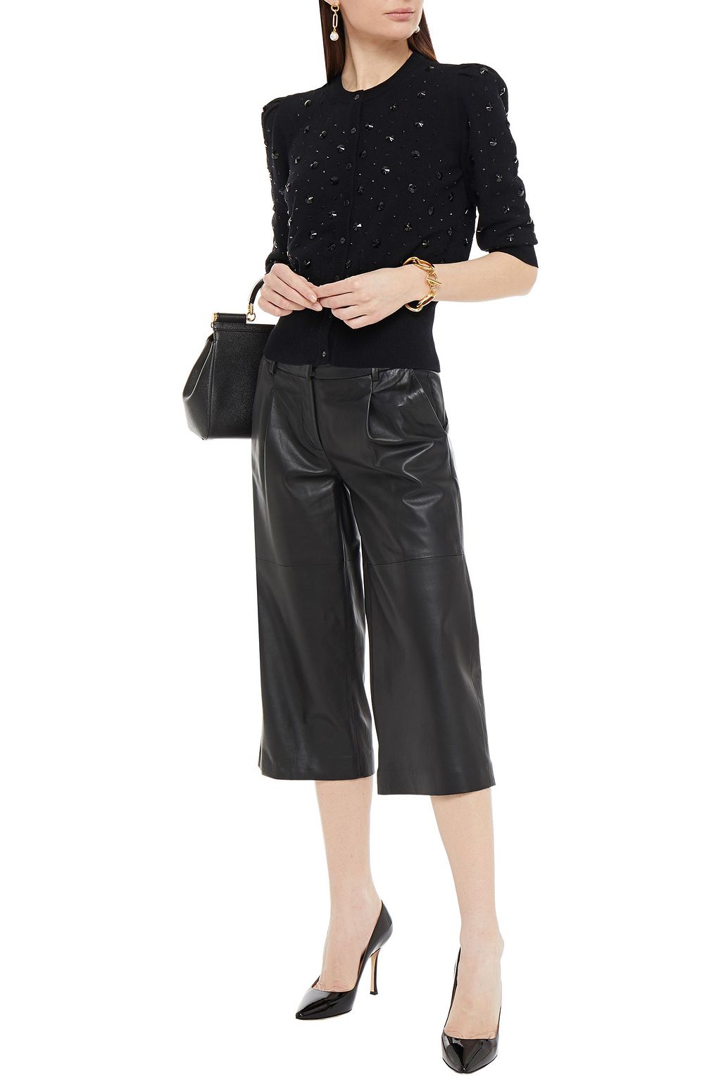 DOLCE&GABBANA Crystal-embellished cashmere cardigan