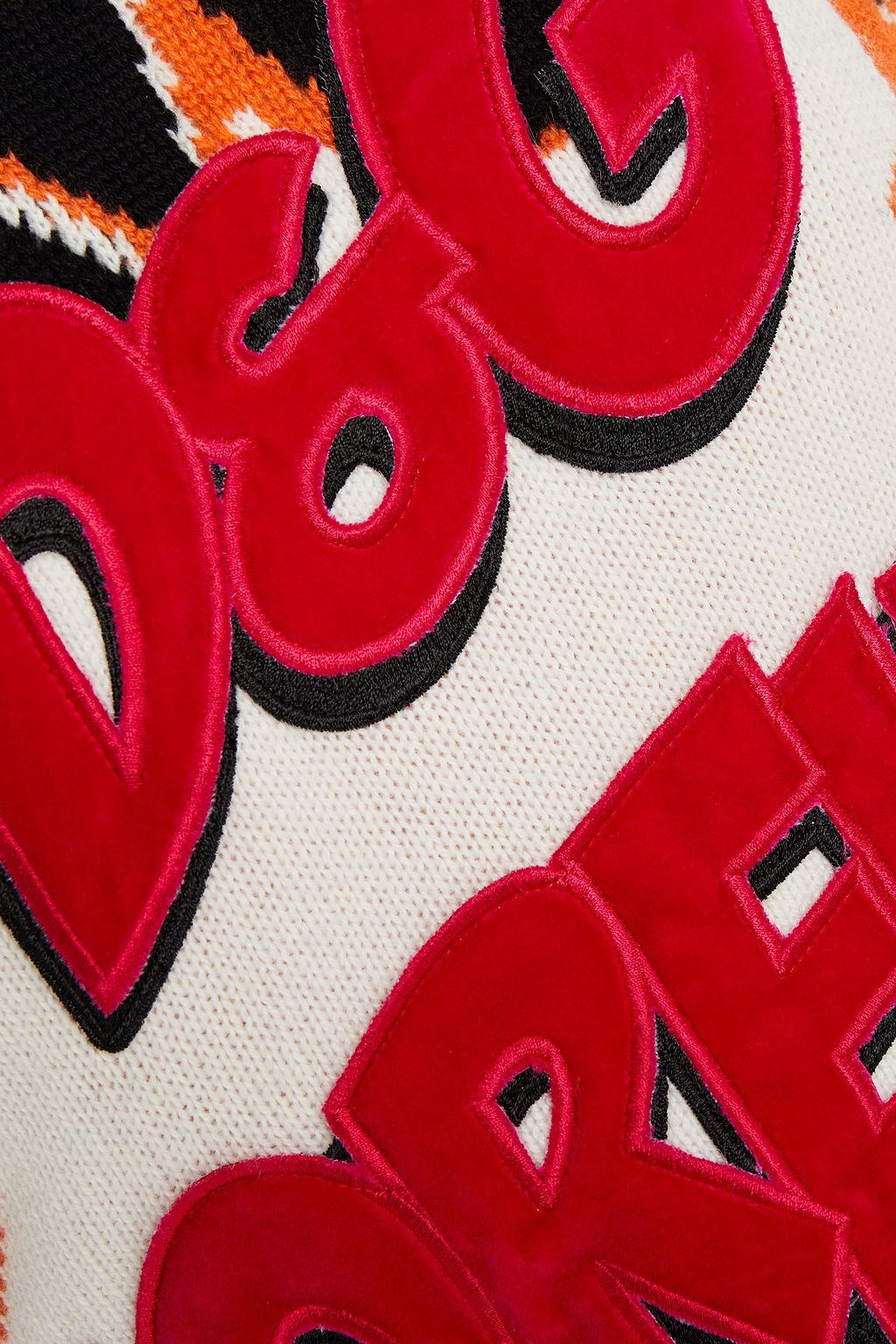DOLCE&GABBANA Embellished intarsia cashmere-blend sweater