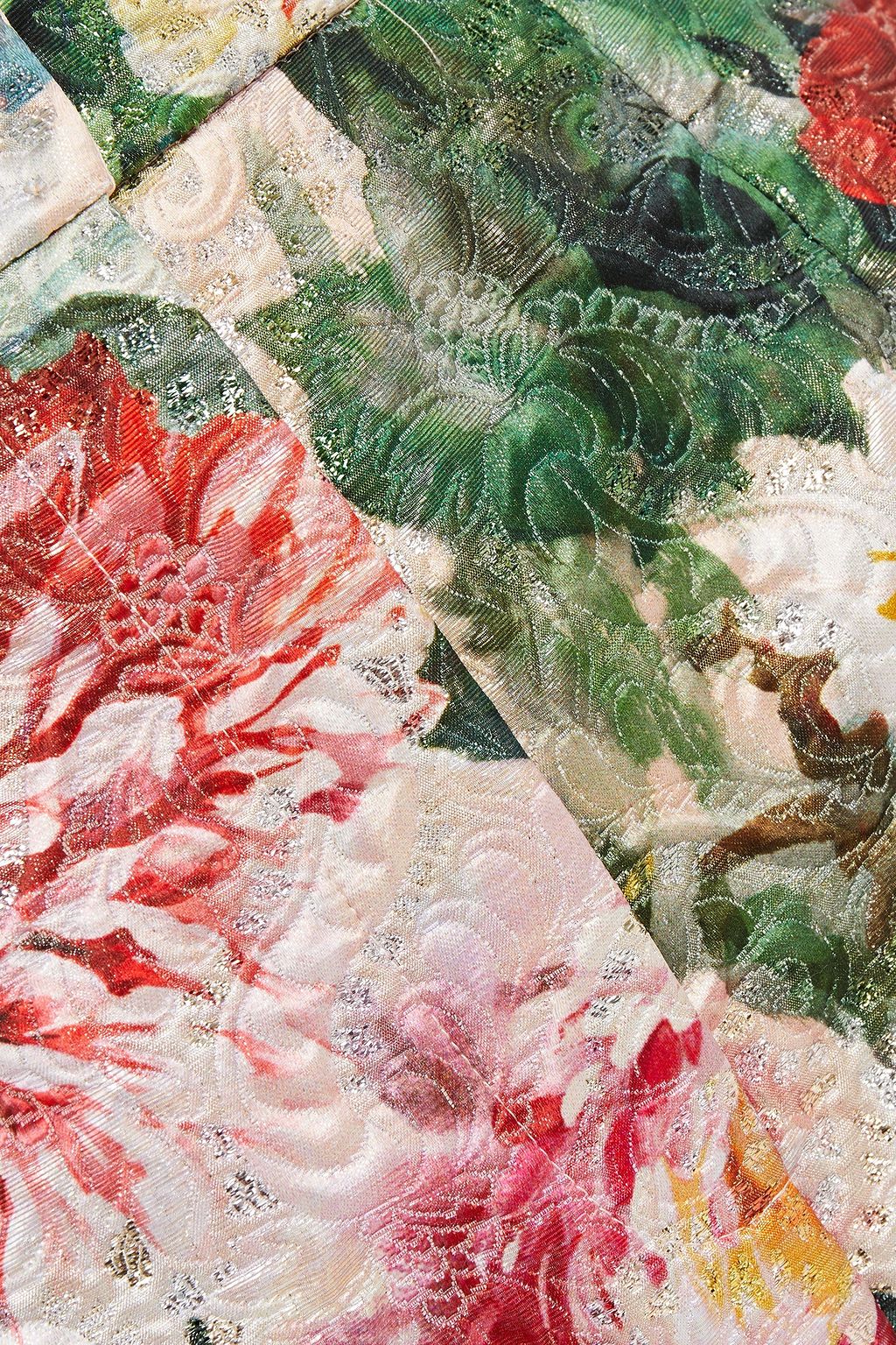 DOLCE&GABBANA Metallic floral-print cotton-blend brocade shorts