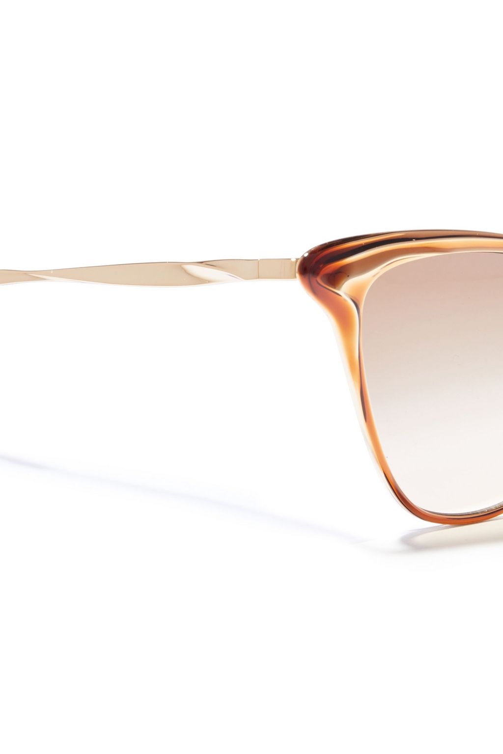 CHLOÉ Cat-eye style gold-tone and acetate sunglasses