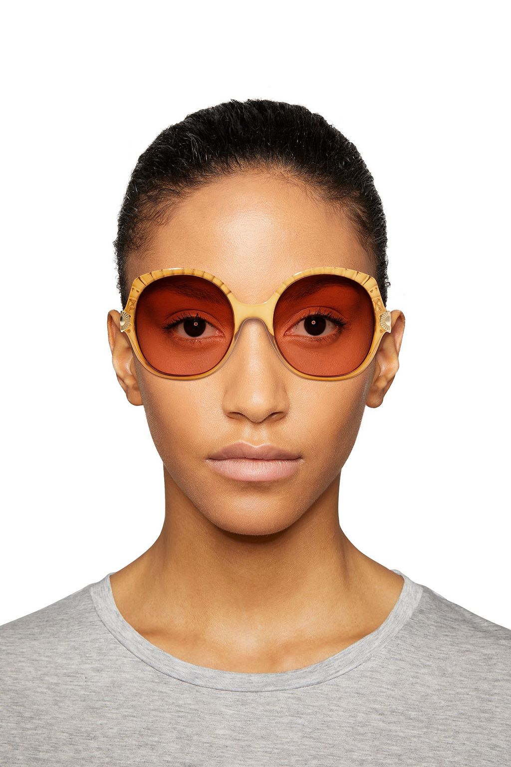 CHLOÉ Round-frame acetate sunglasses