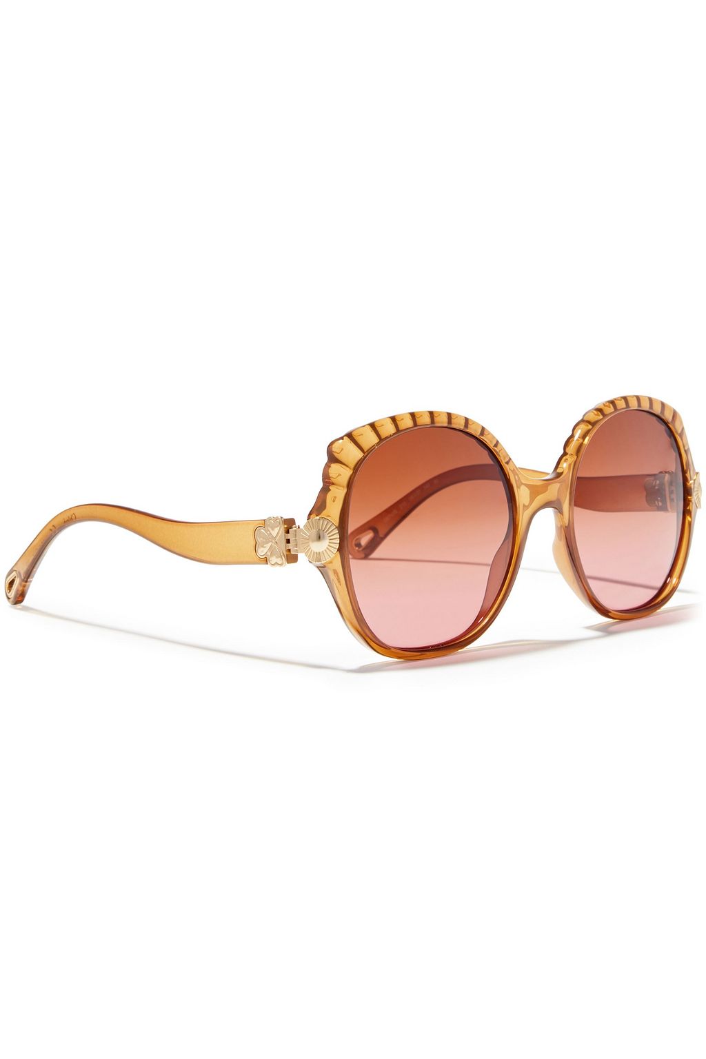 CHLOÉ Round-frame acetate sunglasses