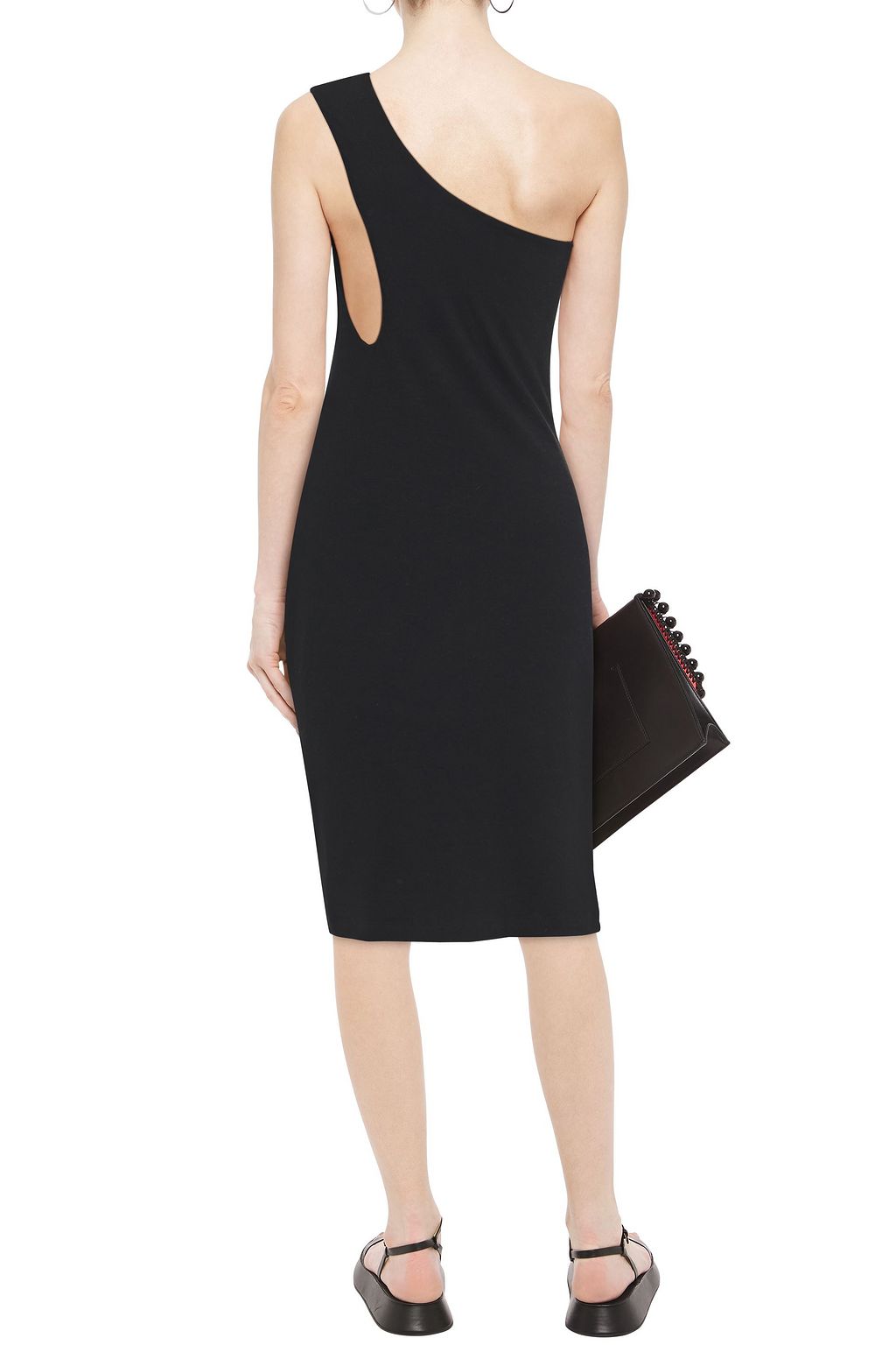 REFORMATION One-shoulder Tencel-blend jersey dress