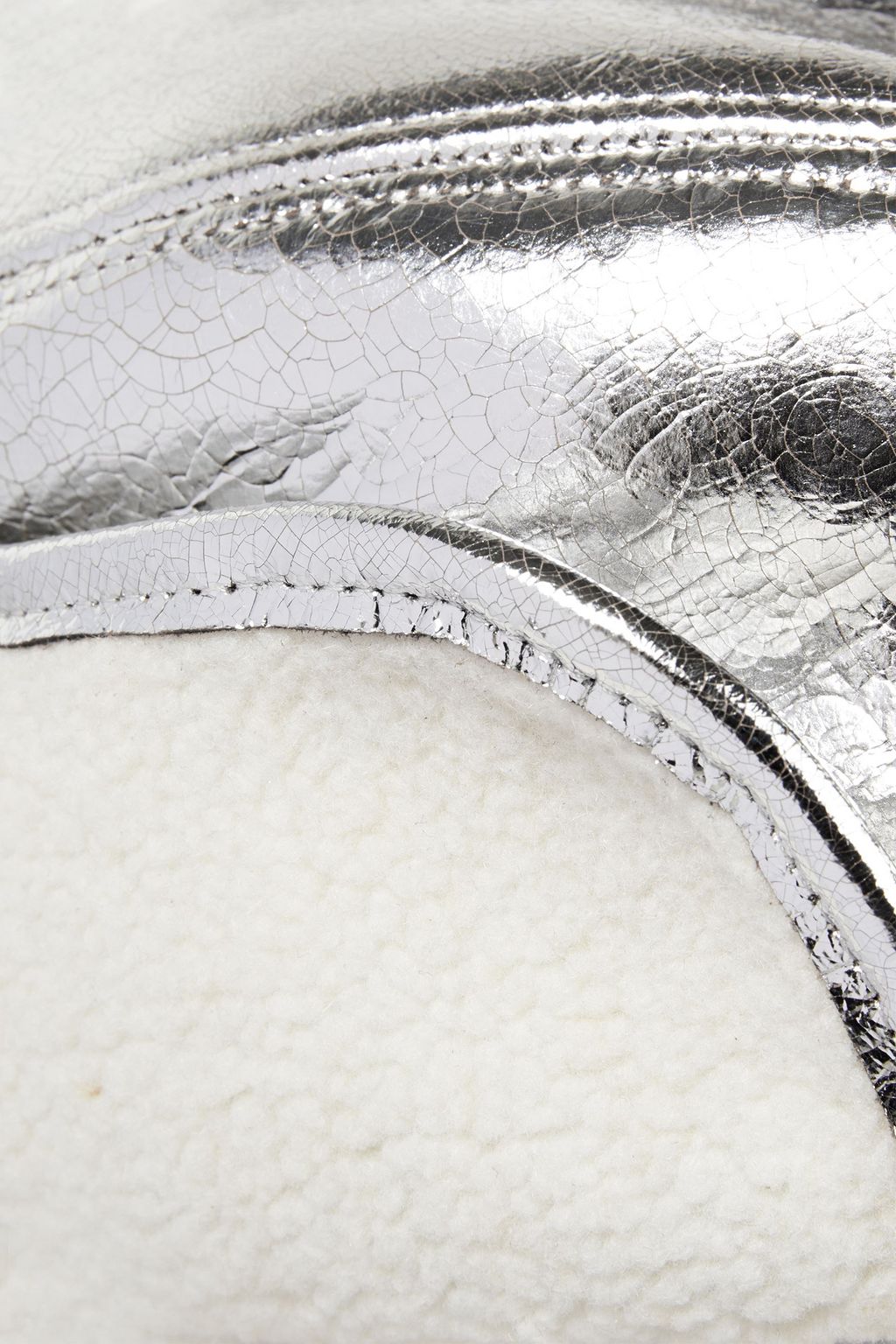 RAG & BONE Pilot metallic shearling baseball cap