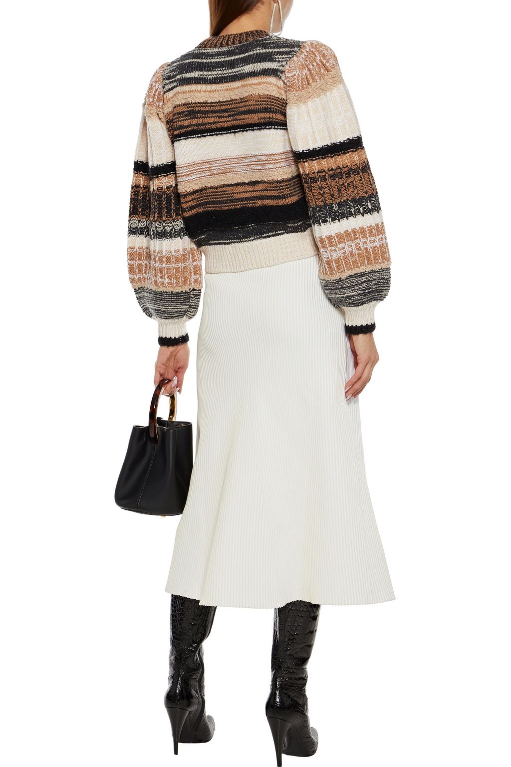 ULLA JOHNSON Samara striped wool-blend sweater