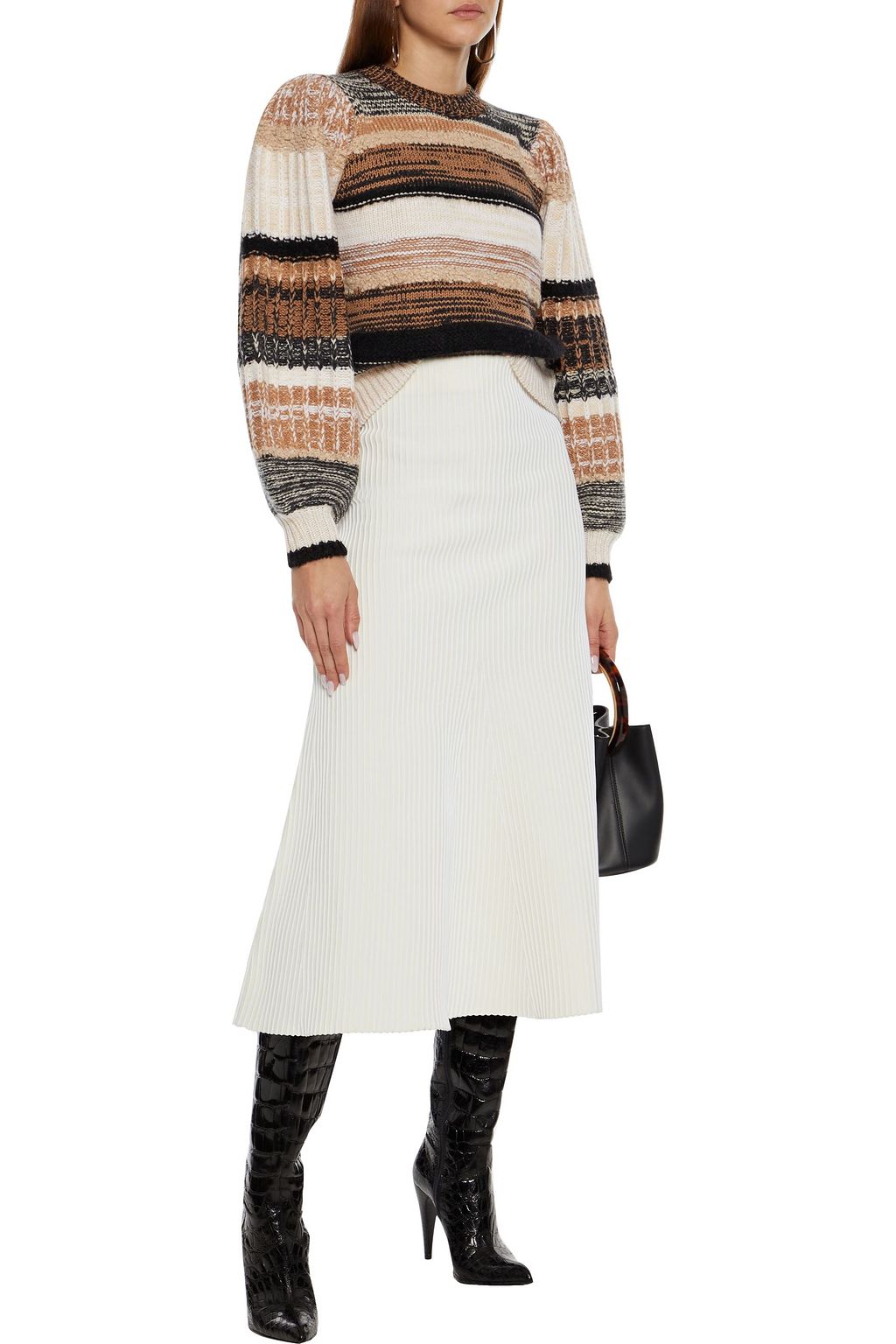 ULLA JOHNSON Samara striped wool-blend sweater