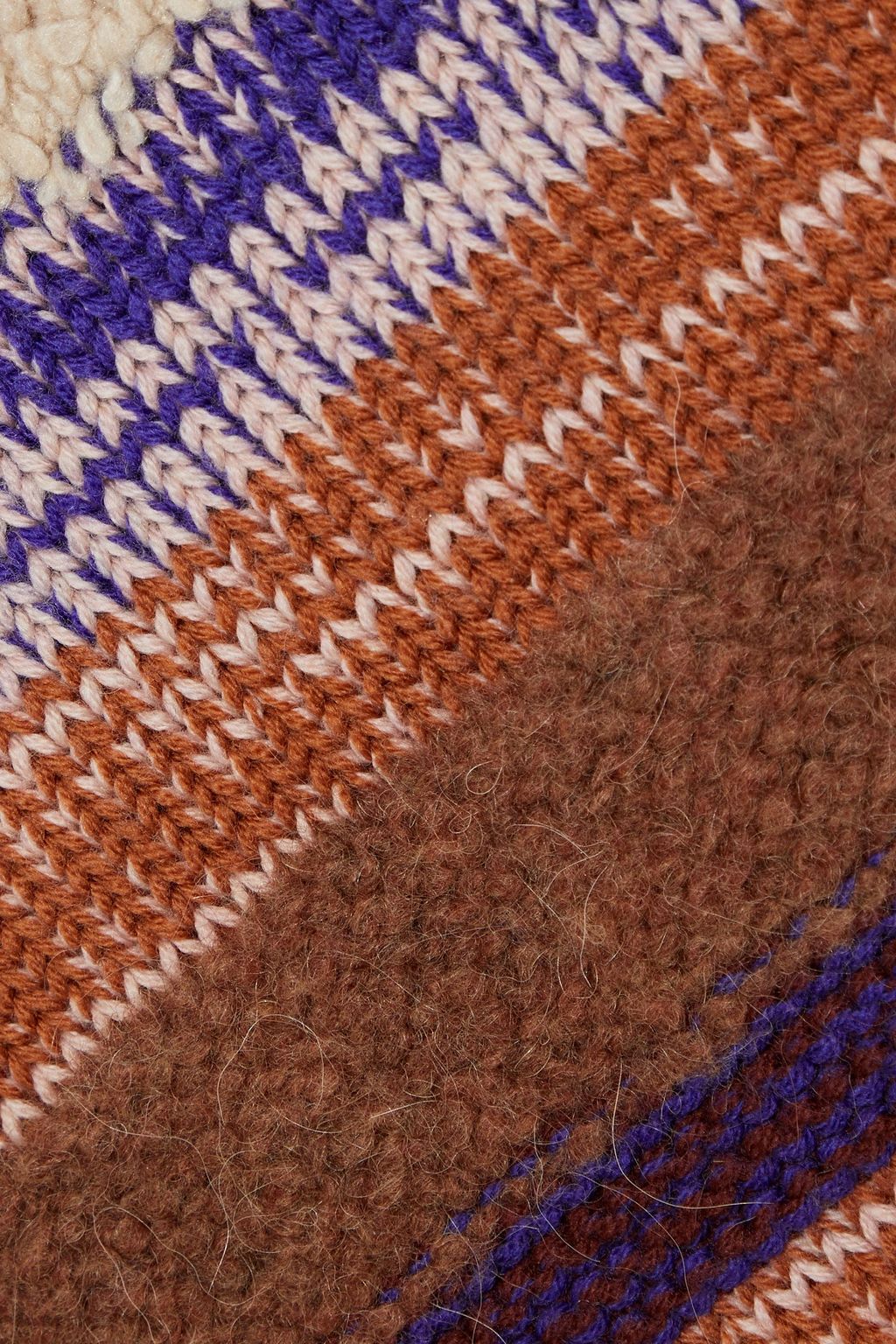 ULLA JOHNSON Shakina cropped striped wool-blend turtleneck sweater