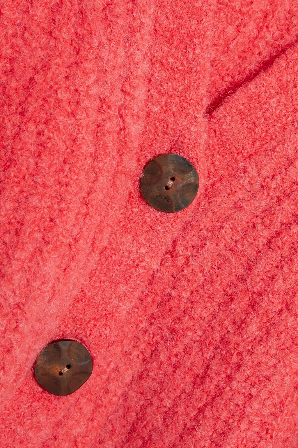 cropped ribbed alpaca blend cardigan