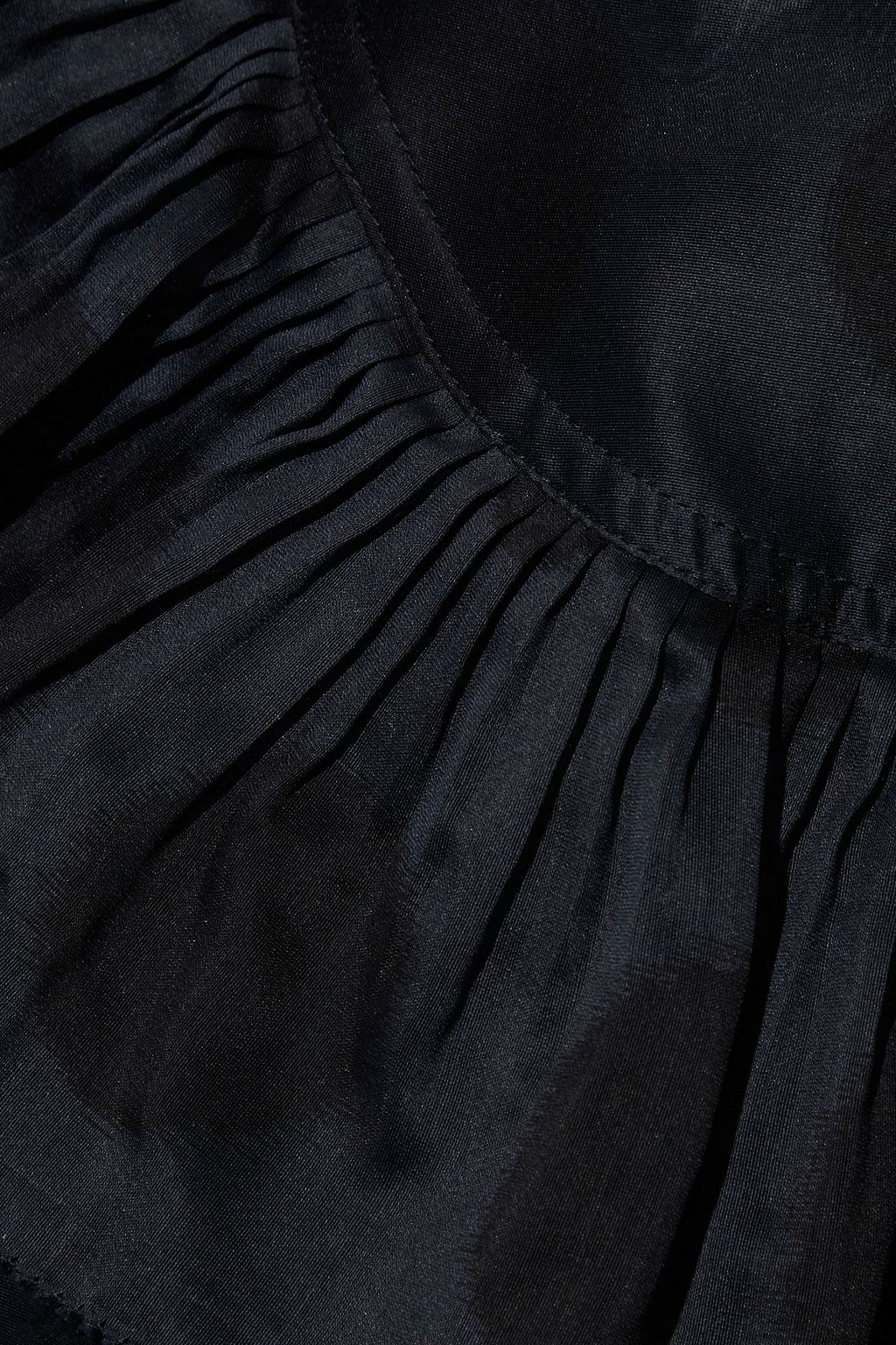 ULLA JOHNSON Edna Bluse aus Organza aus einer Baumwoll-Seidenmischung mit Polka-Dots und Rüschen