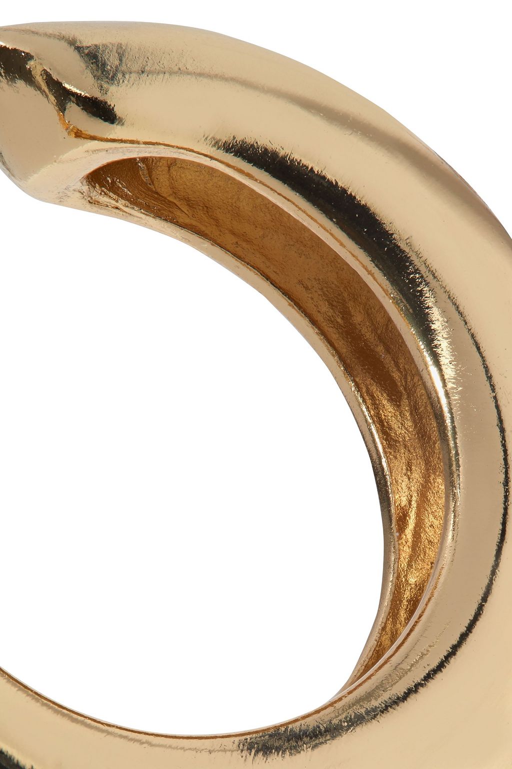 KENNETH JAY LANE 24-karat gold-plated hoop earrings