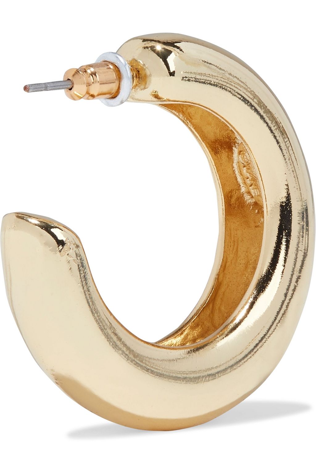 KENNETH JAY LANE 24-karat gold-plated hoop earrings