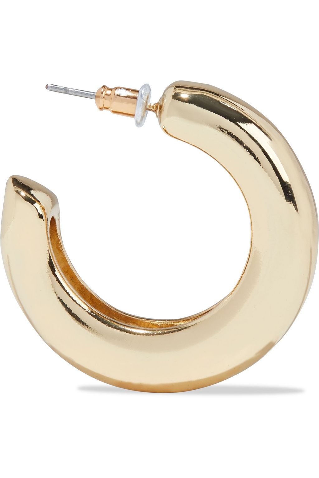 KENNETH JAY LANE 24-karat gold-plated hoop earrings