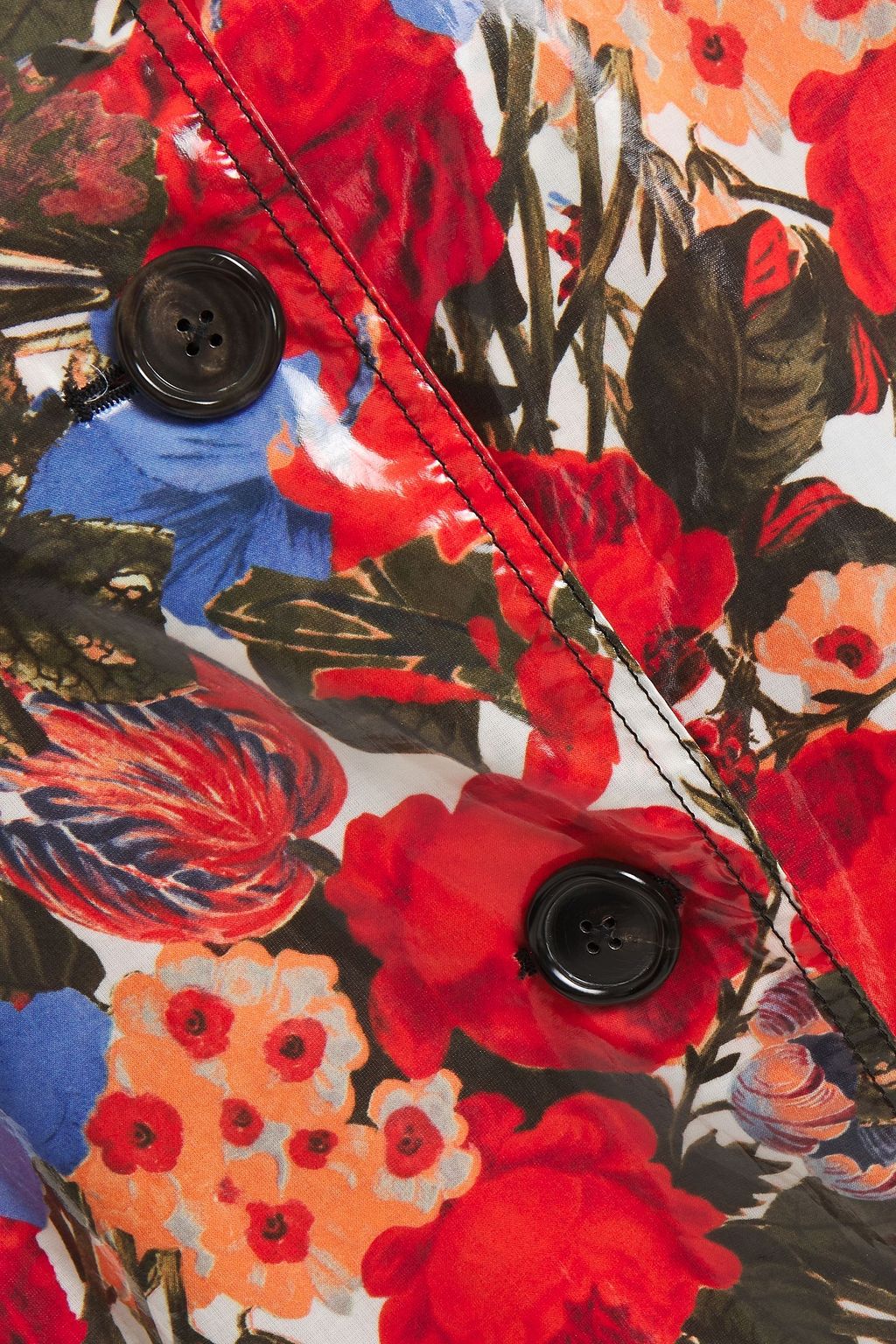 MARNI Mantel aus beschichteter Baumwolle mit floralem Print