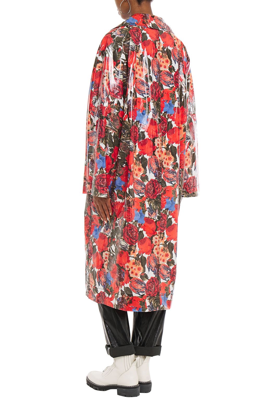 MARNI Mantel aus beschichteter Baumwolle mit floralem Print