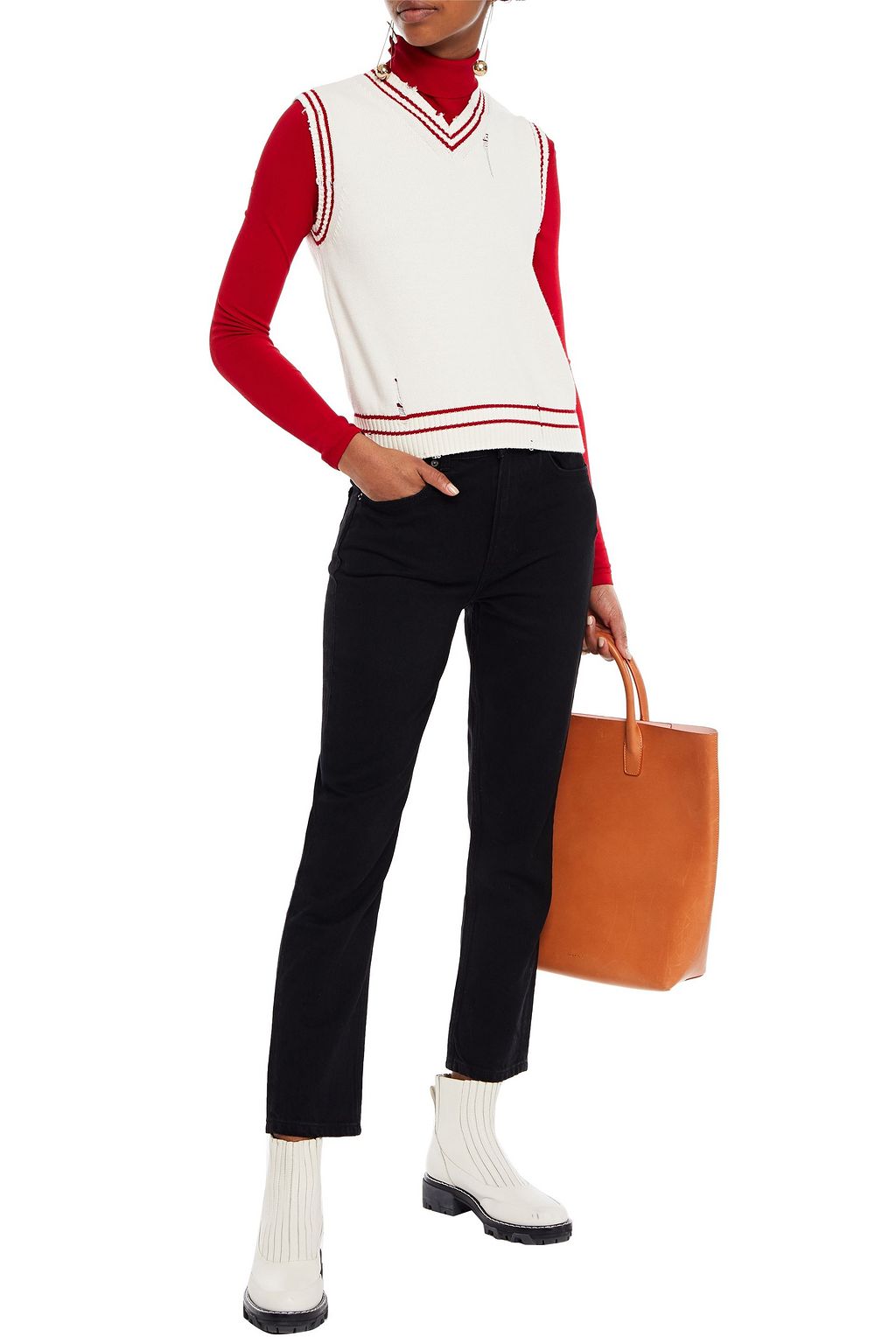 REFORMATION Halbhohe Cropped Karottenjeans