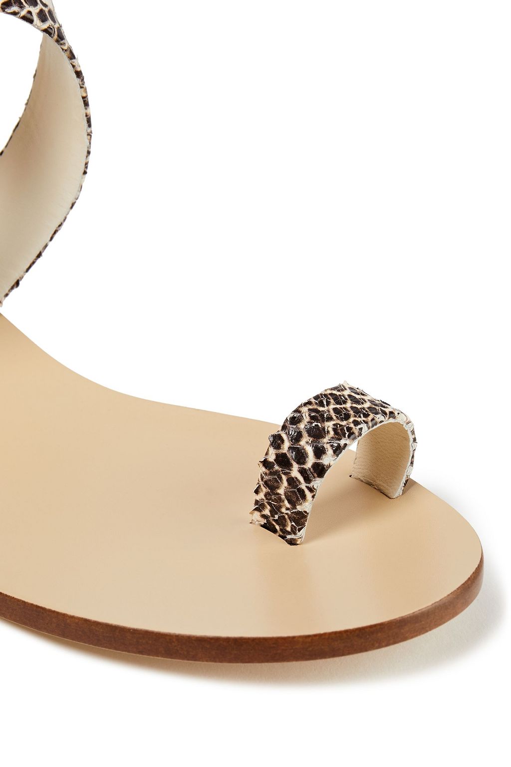 TIBI Snake-effect leather sandals