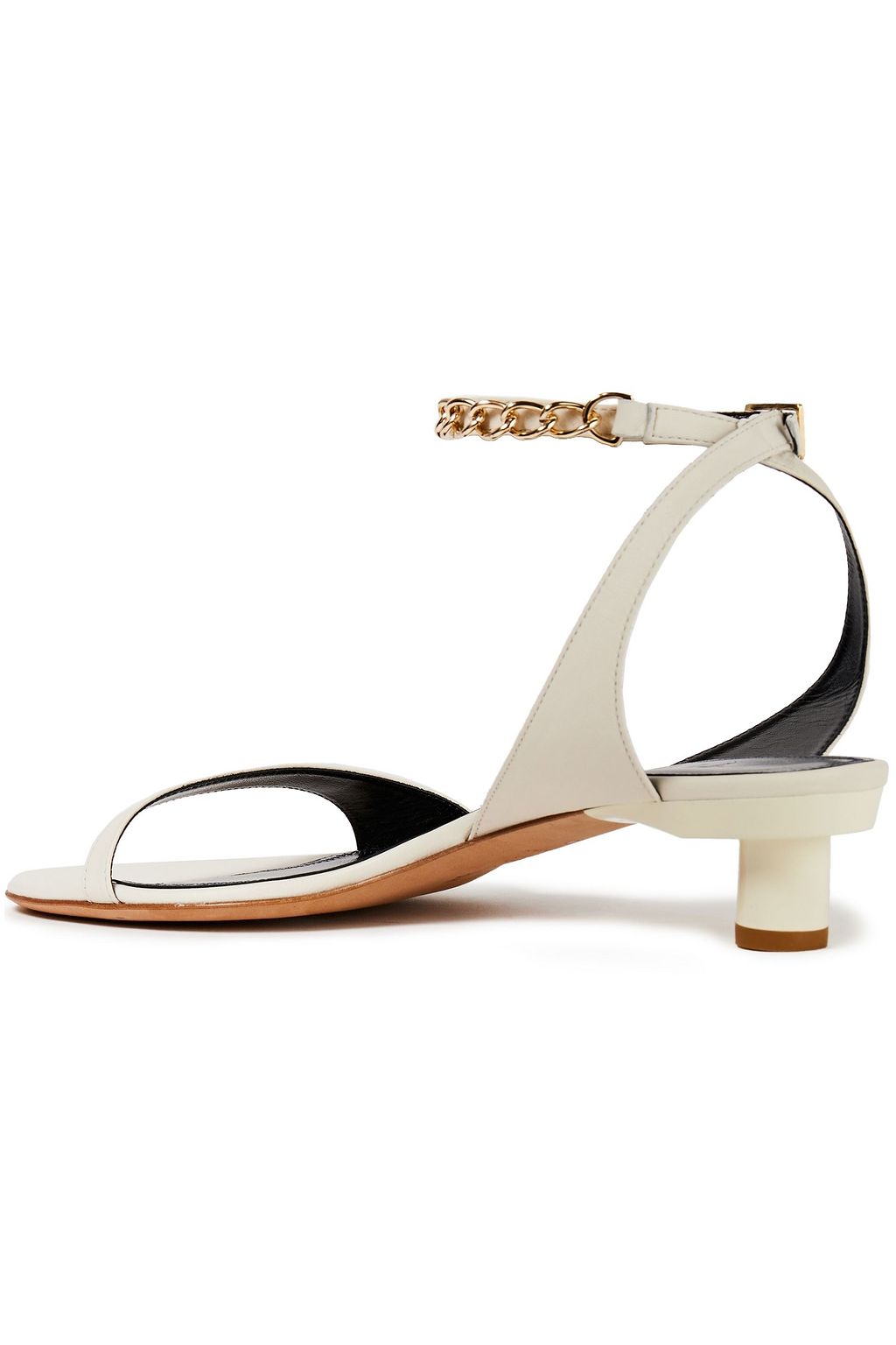 TIBI Chain-trimmed leather sandals