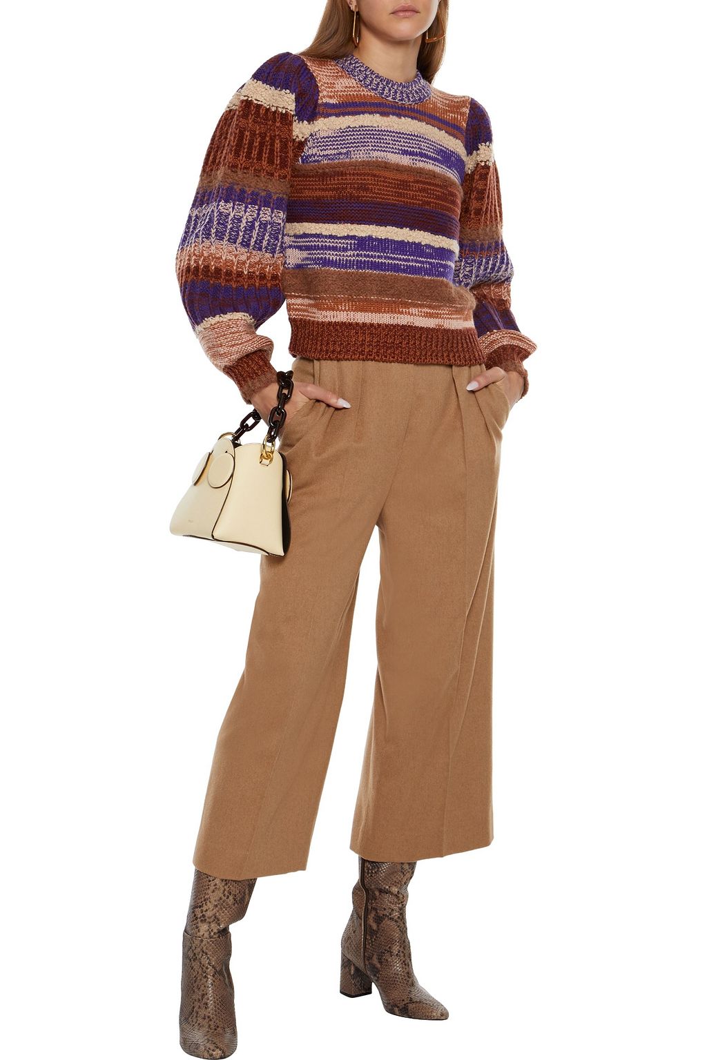 ULLA JOHNSON Samara striped wool-blend sweater