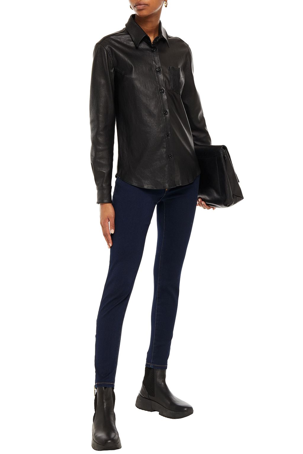 MICHAEL MICHAEL KORS Zip-detailed mid-rise skinny jeans