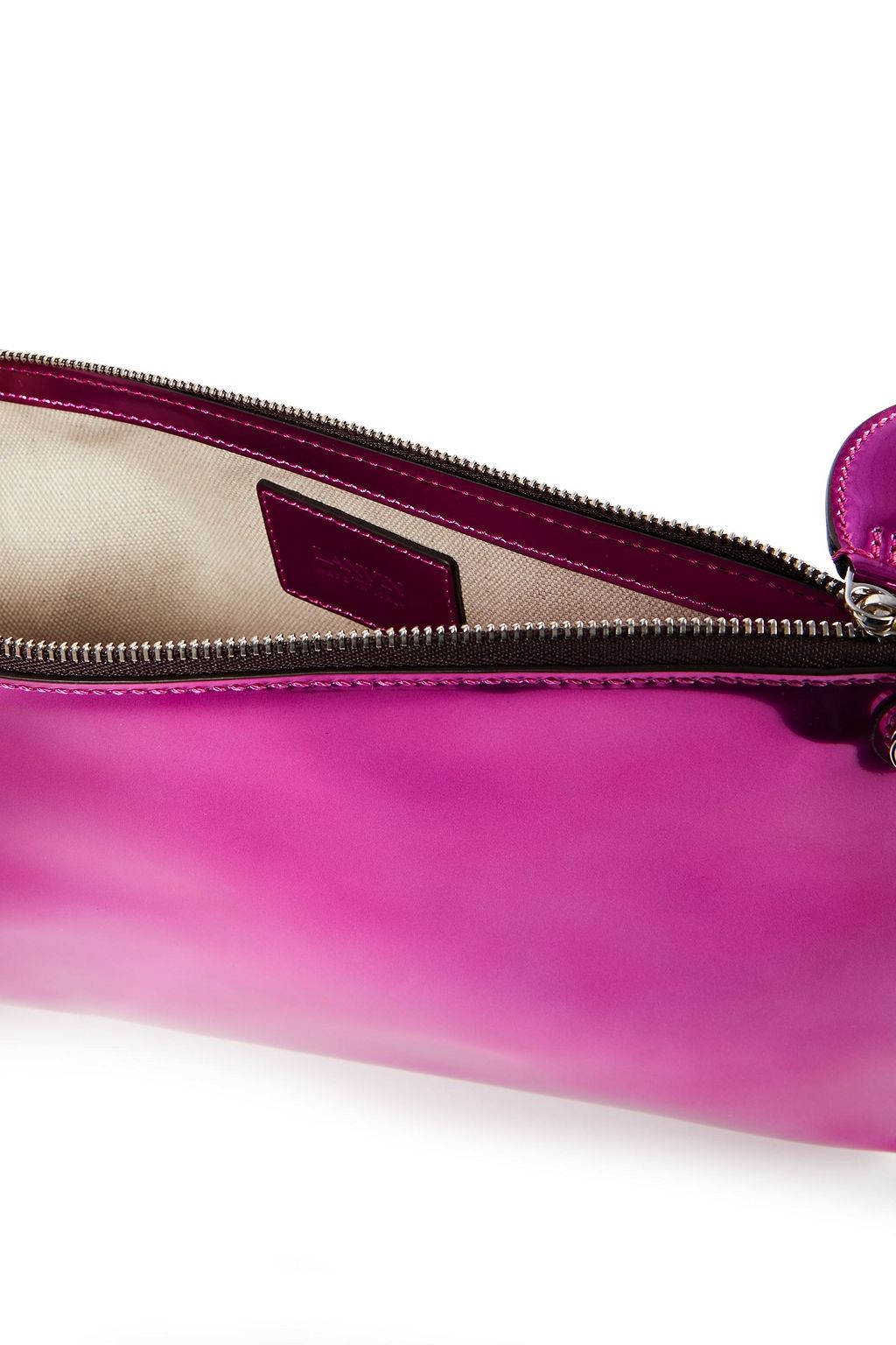 LANVIN Metallic patent-leather pouch