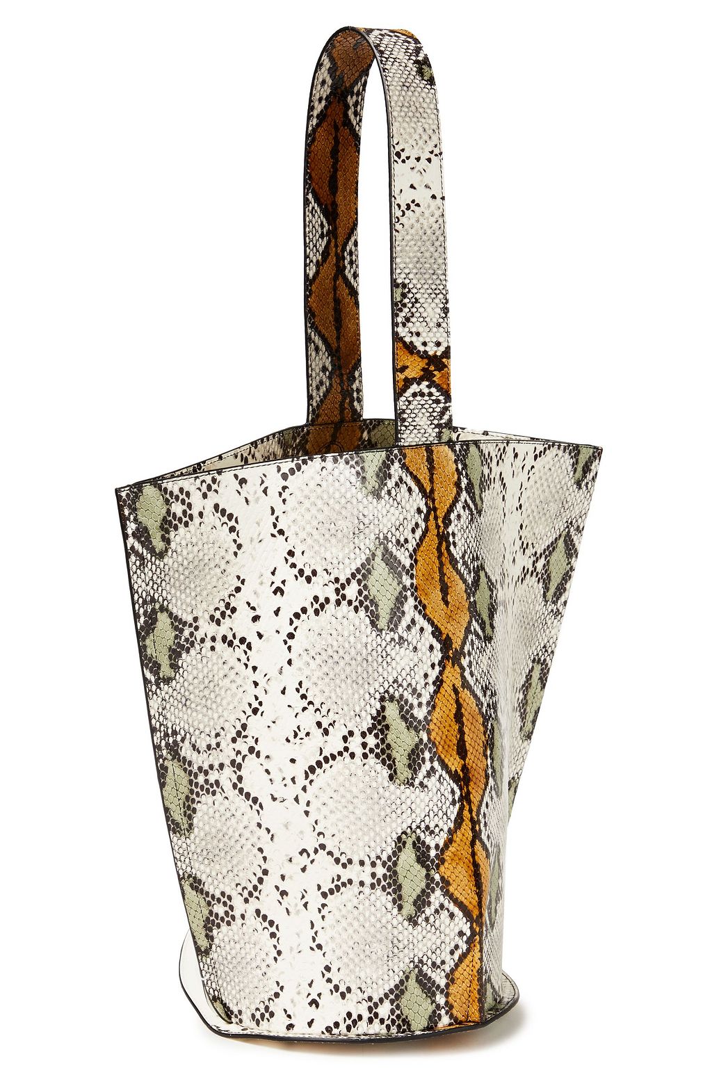 REJINA PYO Riley snake-effect and textured-leather bucket bag