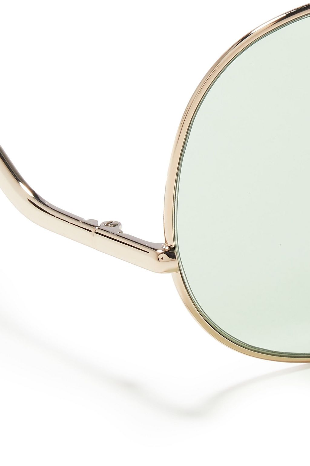 CHLOÉ Aviator-style gold-tone and acetate sunglasses