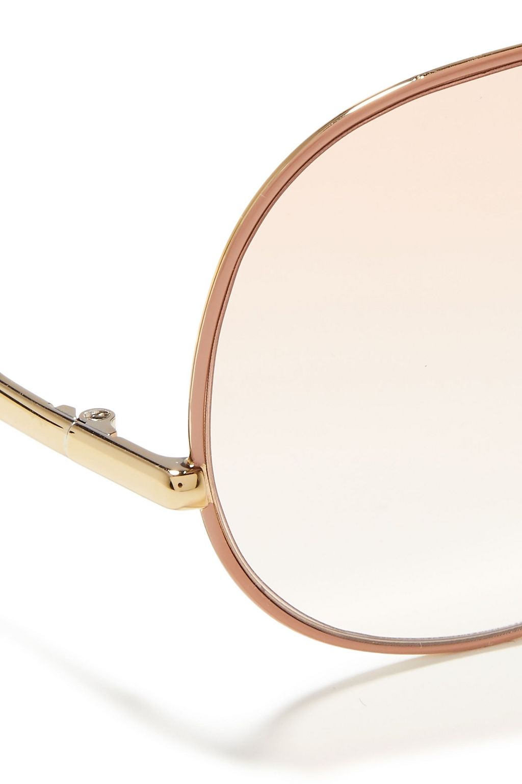 CHLOÉ Aviator-style gold-tone and acetate sunglasses