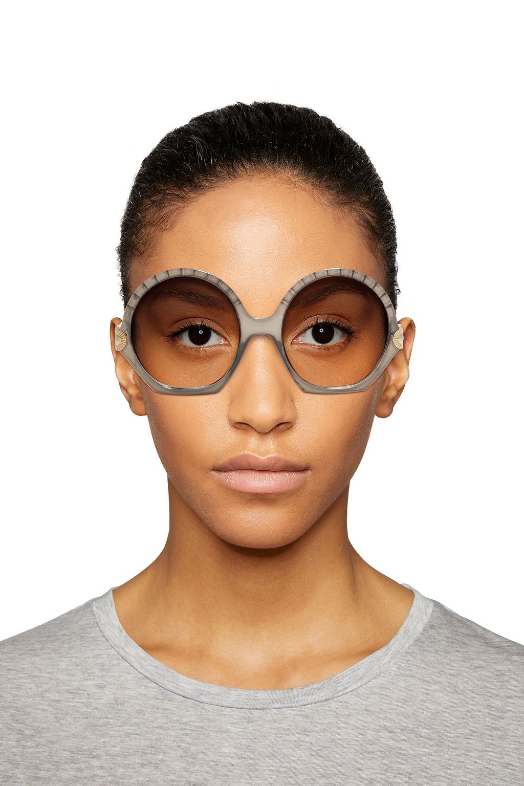 CHLOÉ Round-frame acetate sunglasses