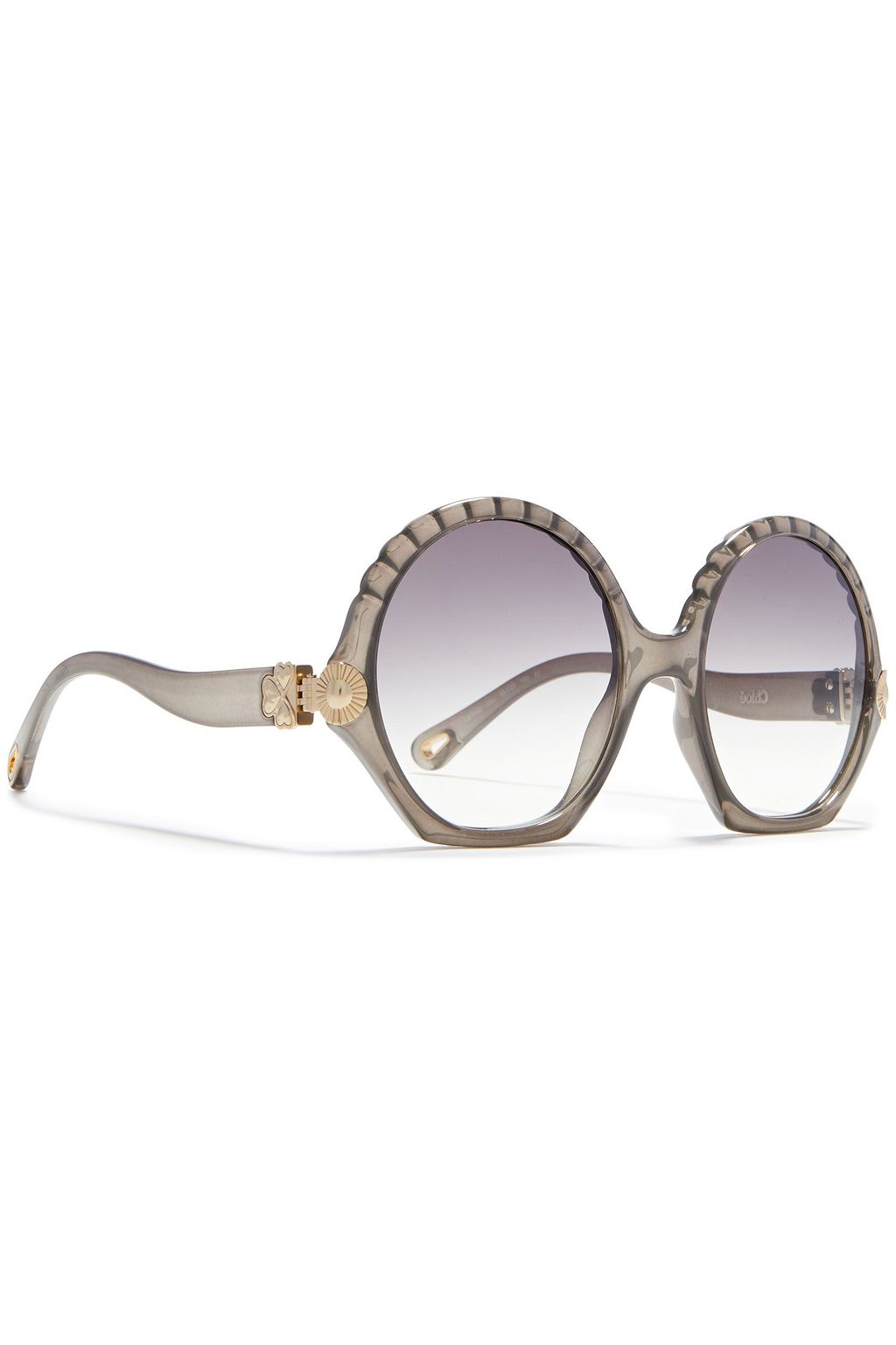 CHLOÉ Round-frame acetate sunglasses