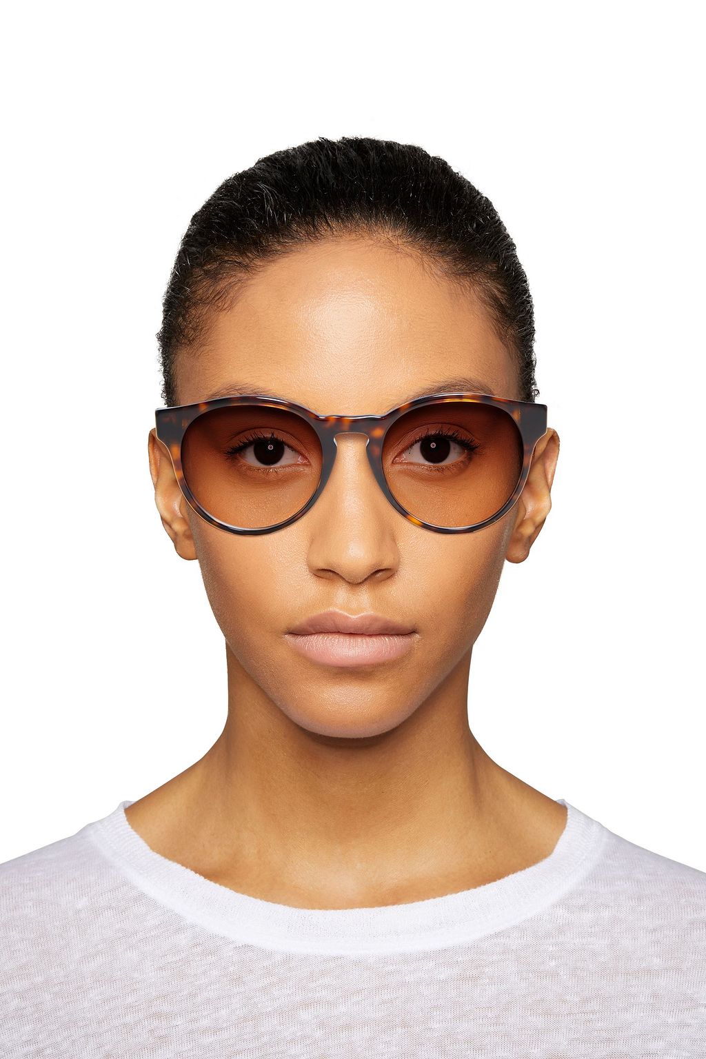 CHLOÉ Round-frame tortoiseshell acetate sunglasses