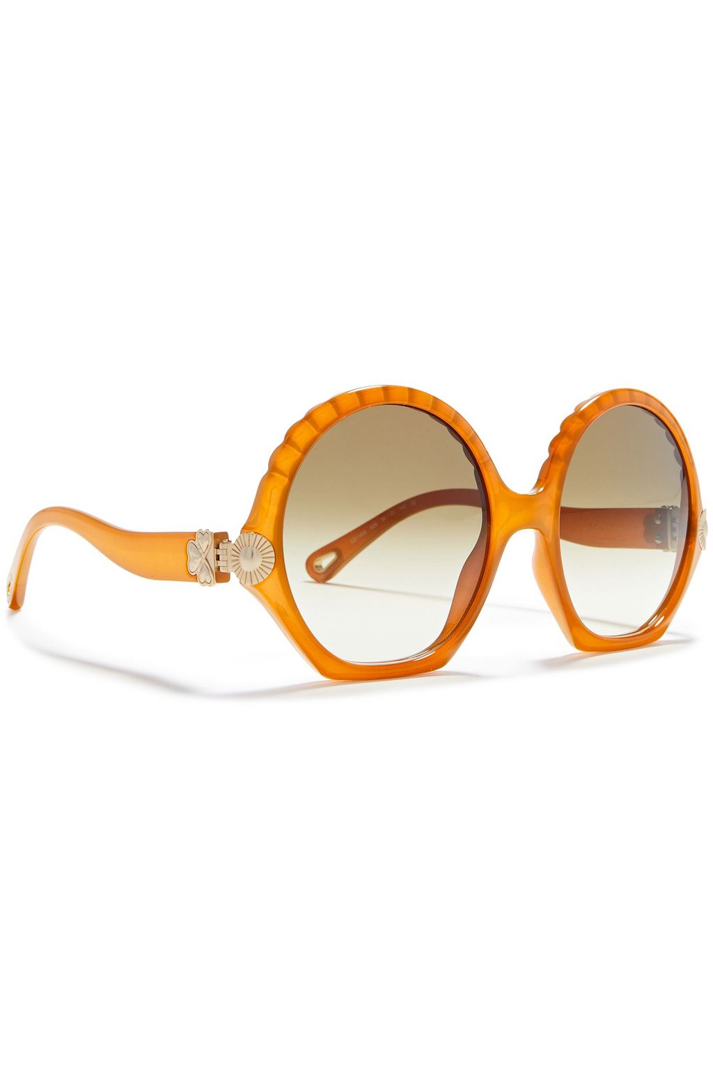 CHLOÉ Round-frame acetate sunglasses
