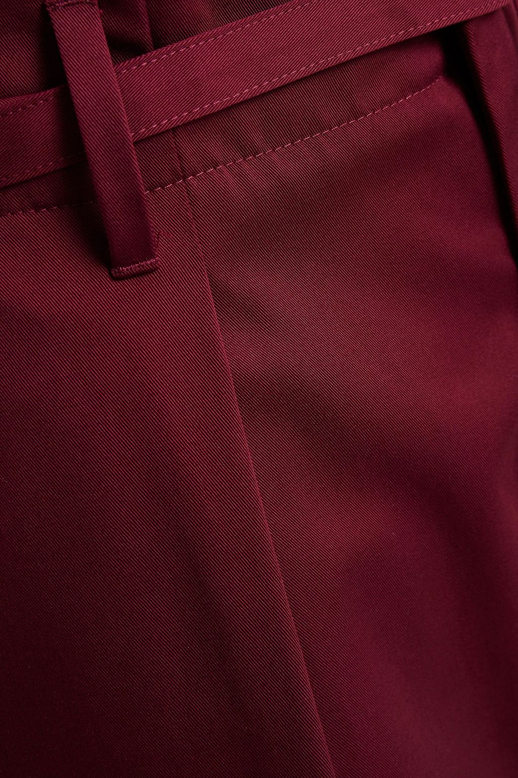 FORTE_FORTE Belted cotton-twill wide-leg pants
