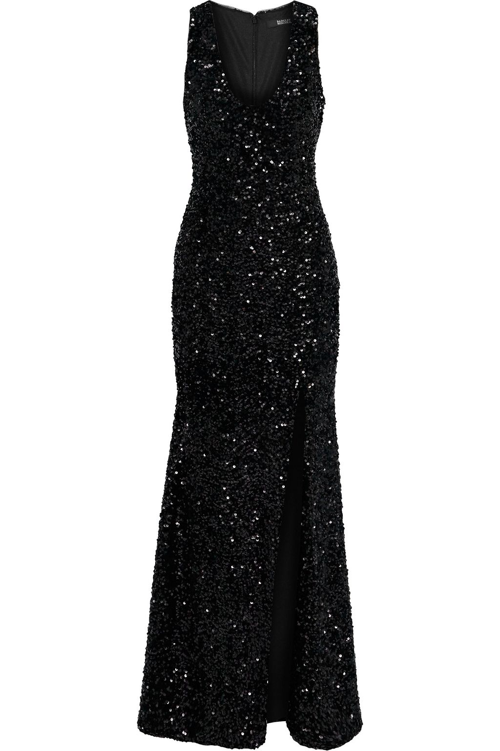 sequin mesh gown