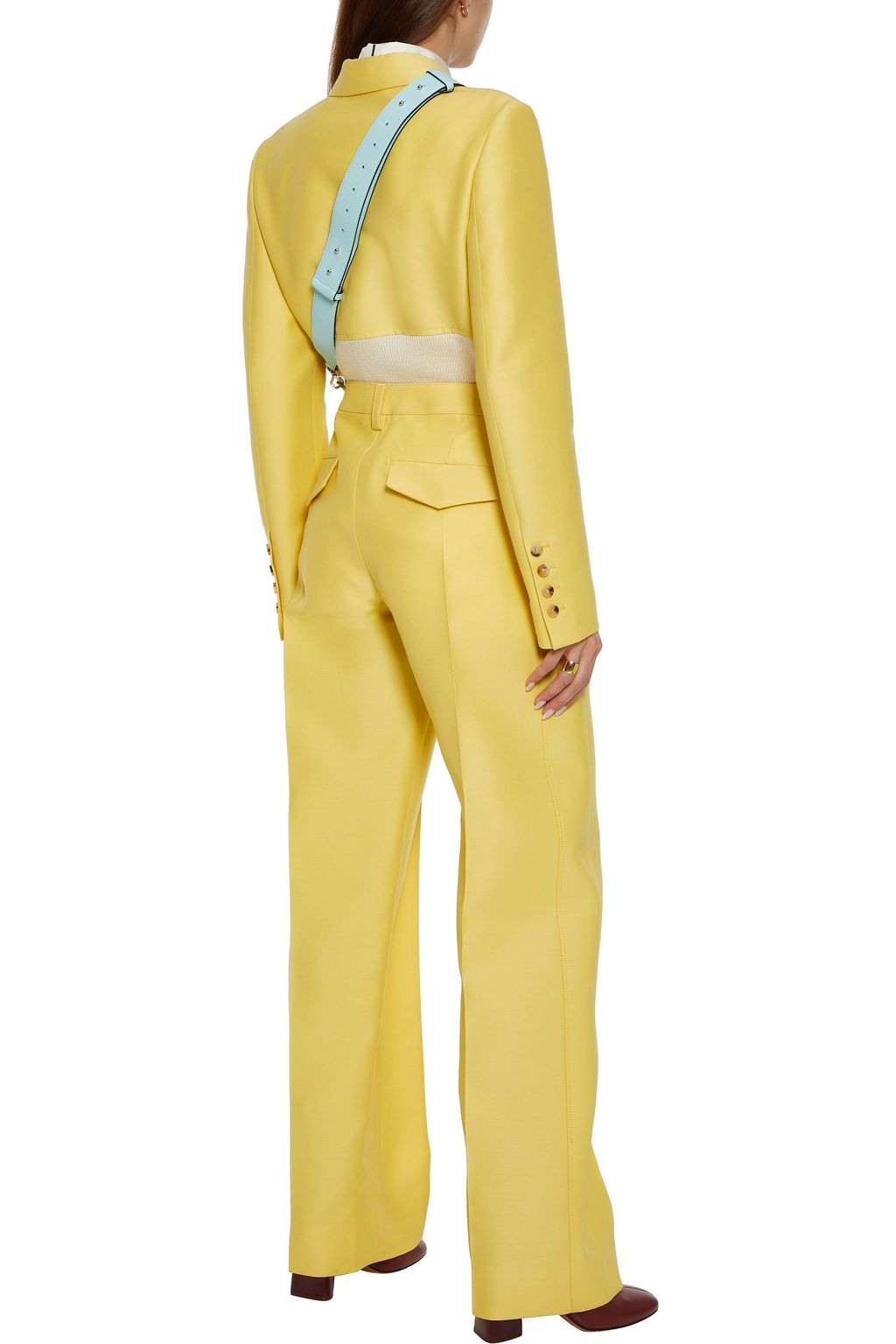 LANVIN Wool and silk-blend wide-leg pants
