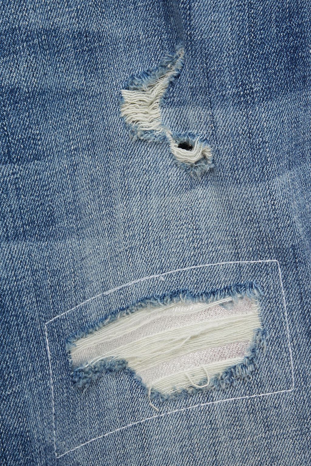 CURRENT/ELLIOTT Cropped distressed boyfriend jeans