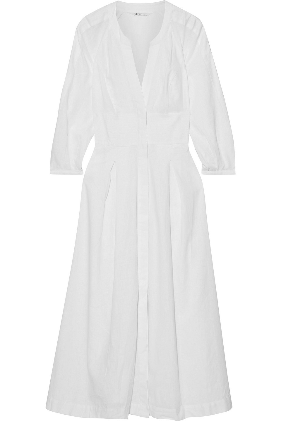Jets Australia By Jessika Allen Woman Jetset Pleated Linen-blend Midi Dress White Size S