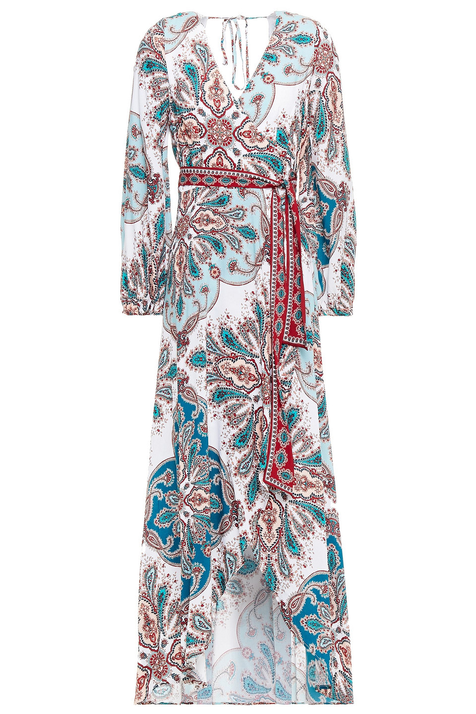 Jets Australia By Jessika Allen Woman Reverie Printed Voile Maxi Wrap Dress White Size M
