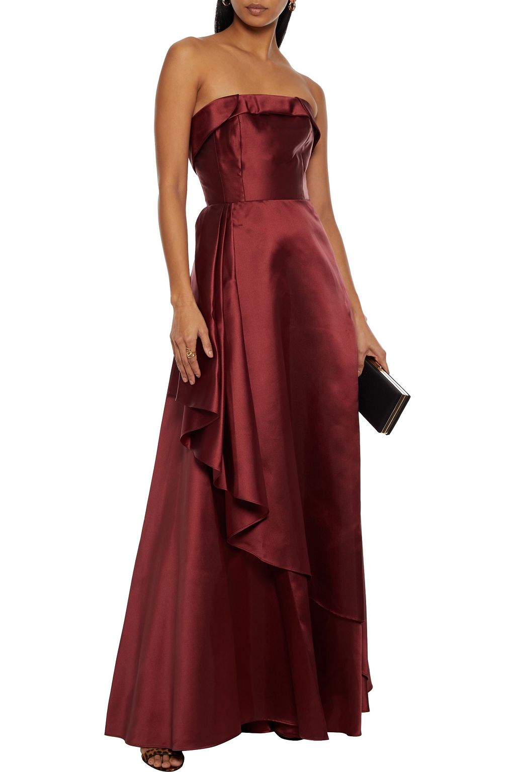 SACHIN & BABI Blair strapless layered duchesse-satin gown