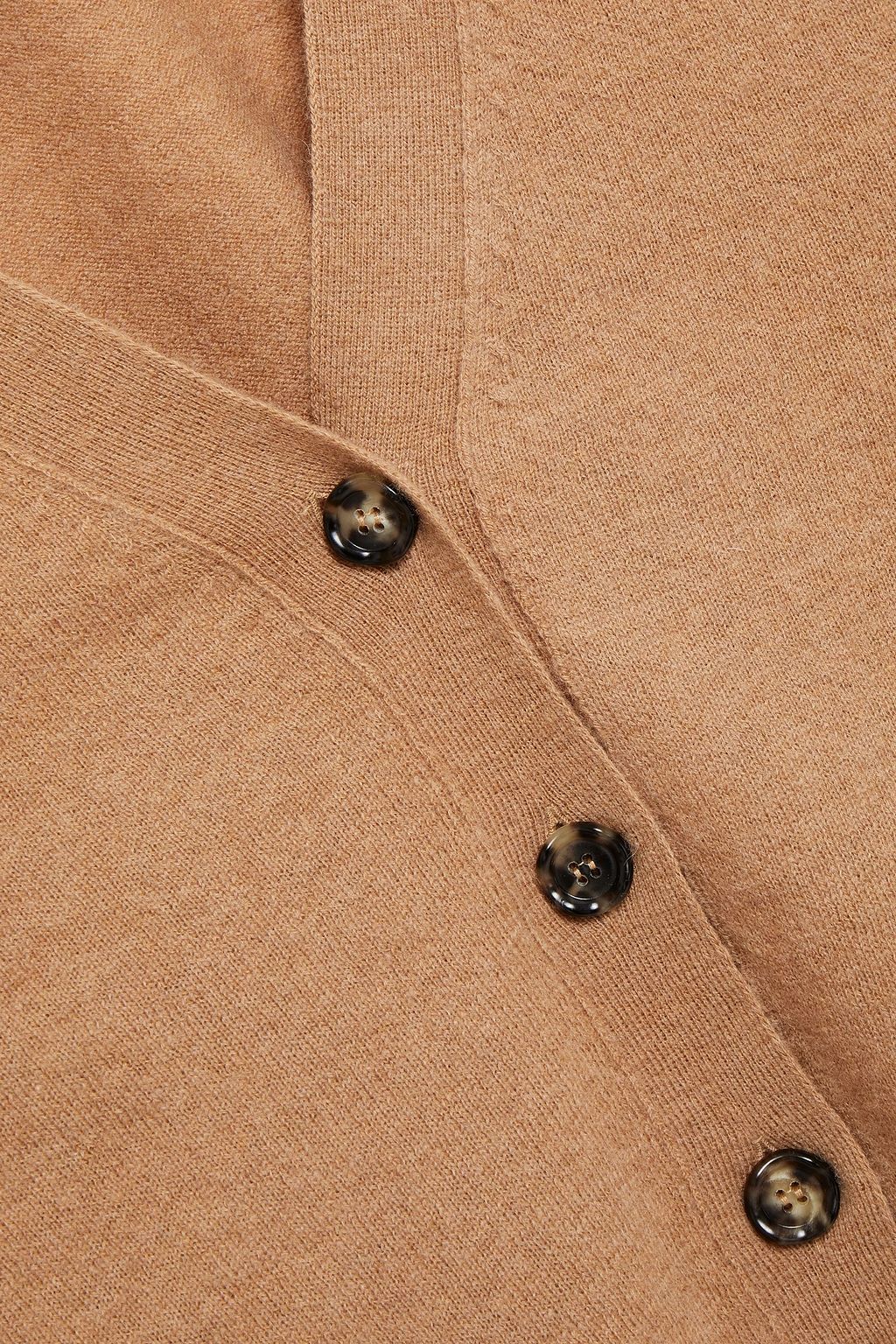 MARNI Ribbed-paneled cashmere-blend cardigan